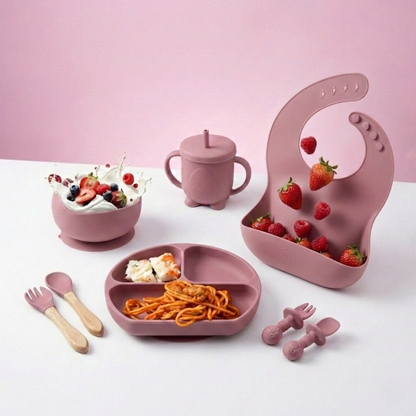 PrietenBebe – Set Hranire Bebelusi Silicon (8 piese)