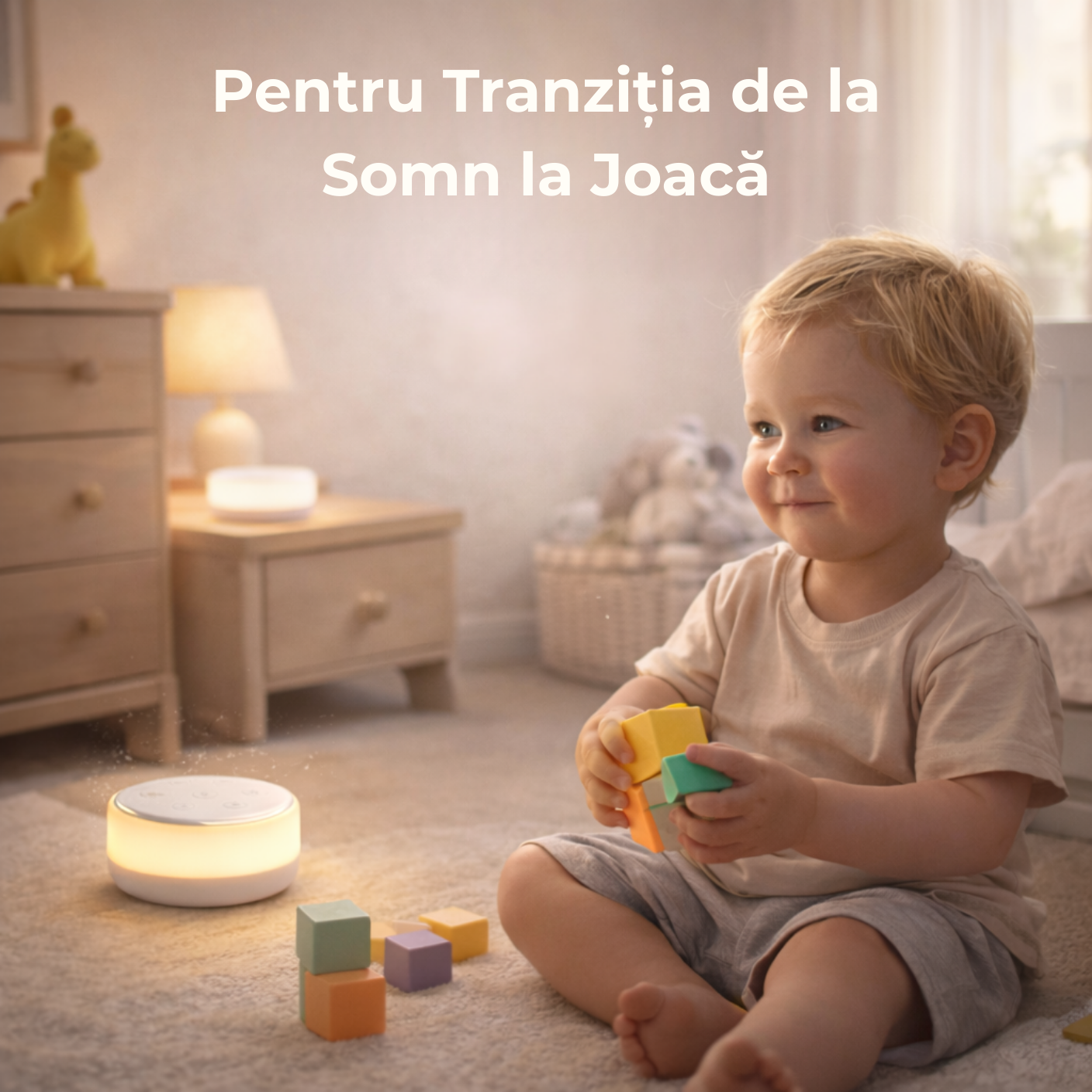 PrietenBebe – Dispozitiv Sunete Albe și Lumină de Veghe