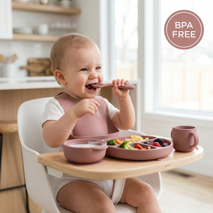 PrietenBebe – Set Hranire Bebelusi Silicon (8 piese)