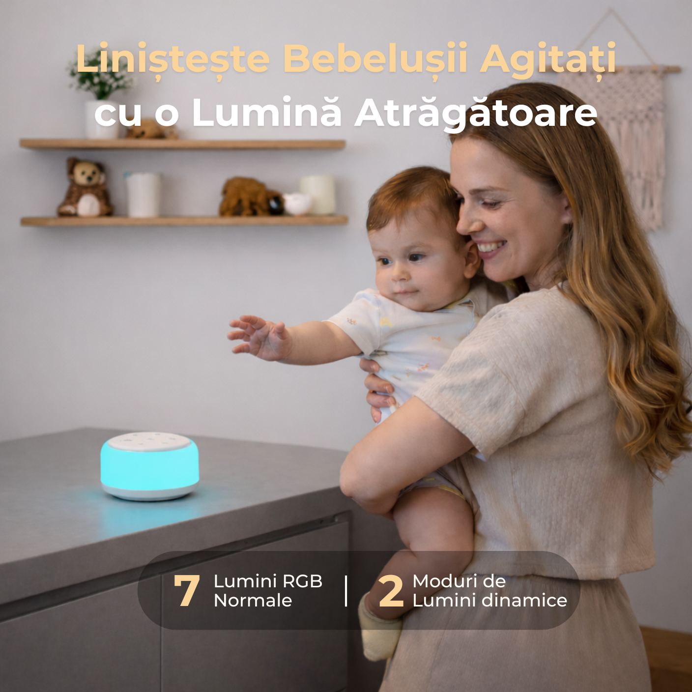 PrietenBebe – Dispozitiv Sunete Albe și Lumină de Veghe