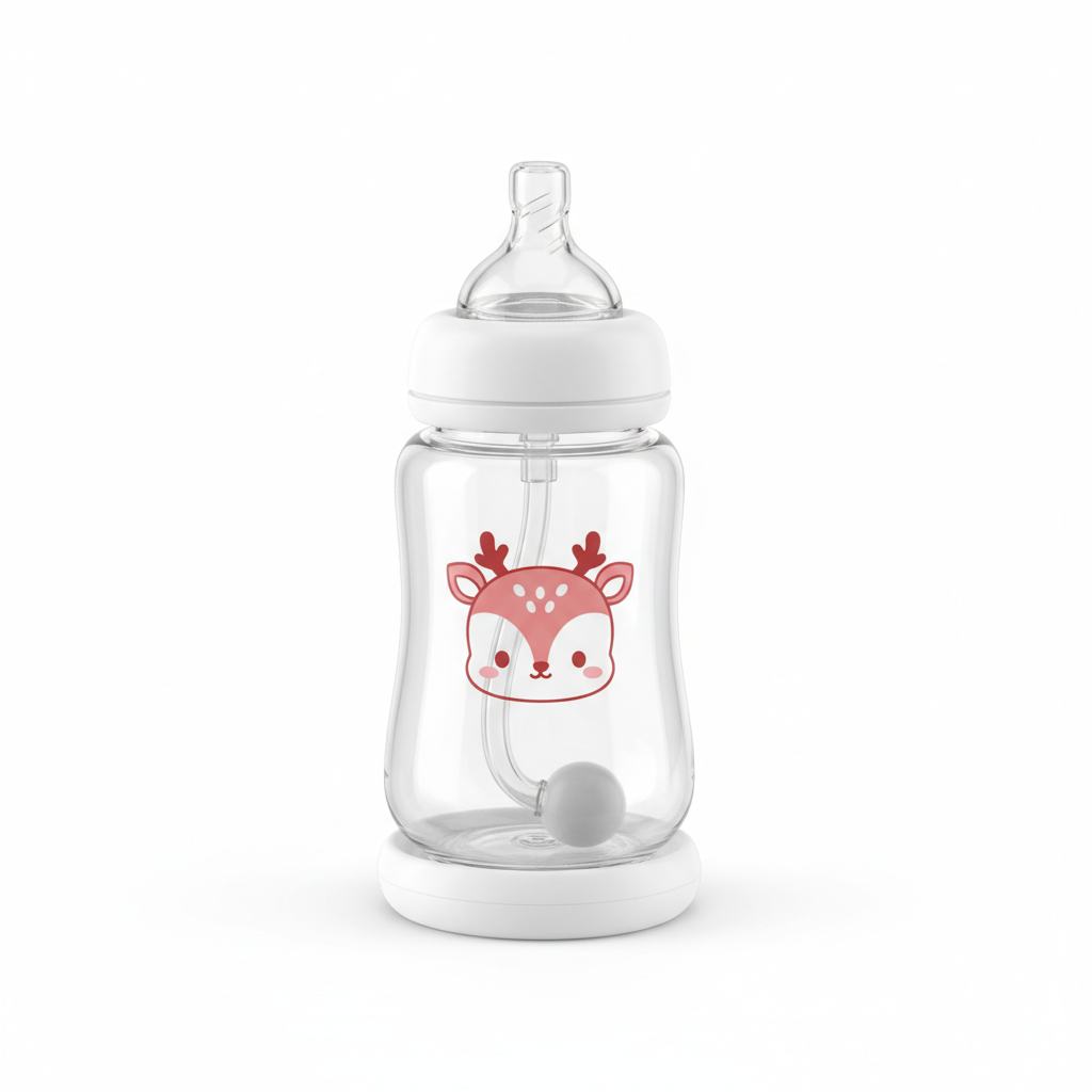 Biberon Hands-Free 3-in-1 PrietenBebe: Hrănire Liniștită, Mâini Libere pentru Mami