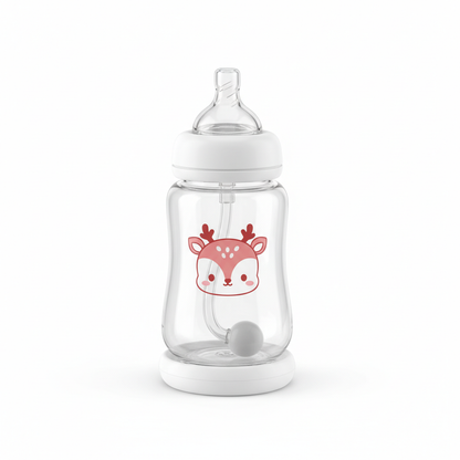 Biberon Hands-Free 3-in-1 PrietenBebe: Hrănire Liniștită, Mâini Libere pentru Mami