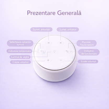 PrietenBebe – Dispozitiv Sunete Albe și Lumină de Veghe