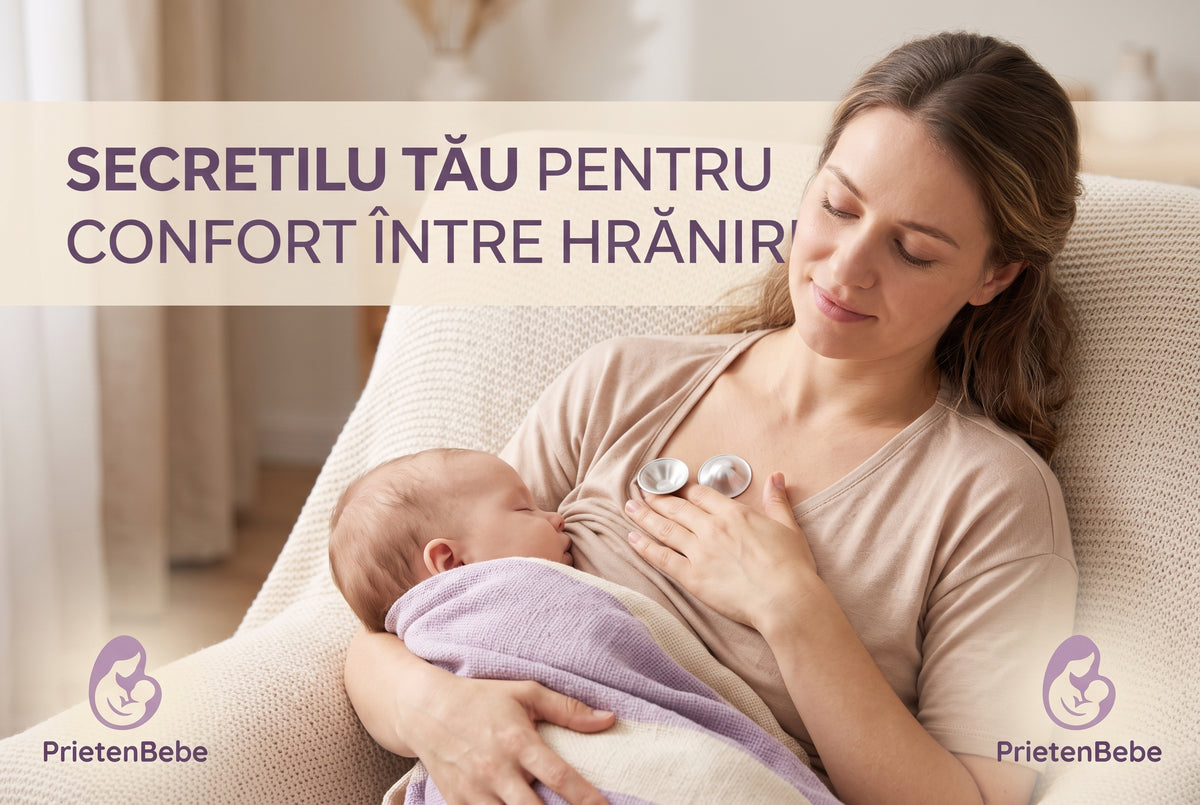 Context image: Set Cupe din Argint 925 pentru Protecția Mamelonului în Alăptare, 4.5 cm