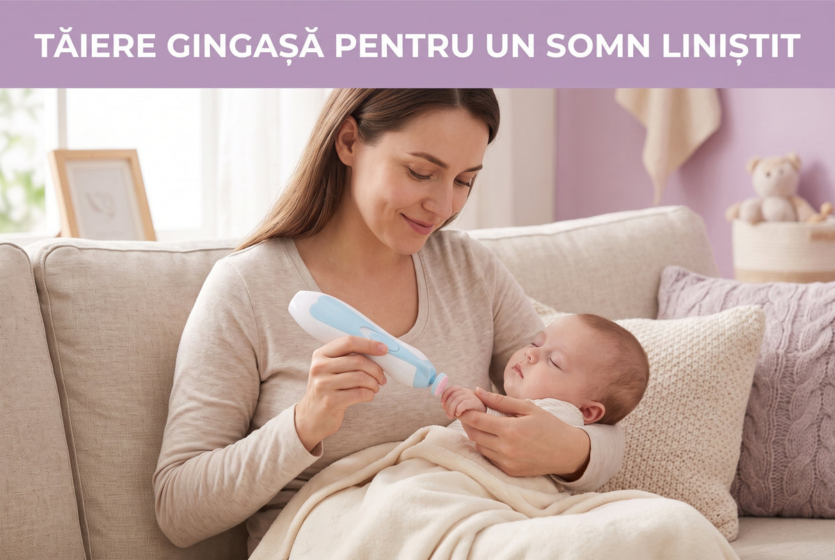 Context image: Set Trimmer Electric 6 în 1 pentru Îngrijirea Unghiilor Bebelușului, Albastru