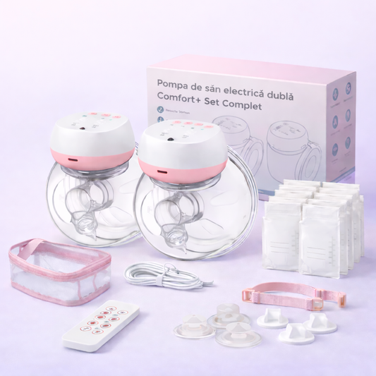 PrietenBebe - Pompa sân electrică dublă Comfort+ Set Complet
