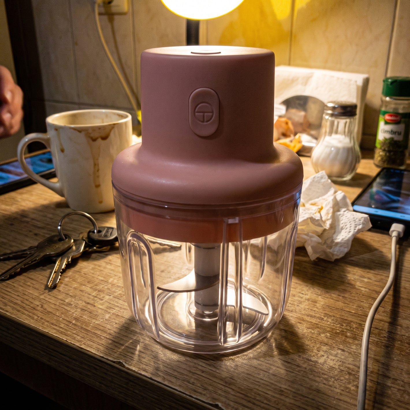Customer review photo 1: Mini Tocător Electric Portabil pentru Bebeluși, 250ml